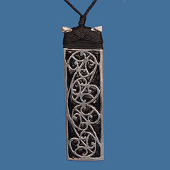 Silver plated Maori Adze pendant. SBP006