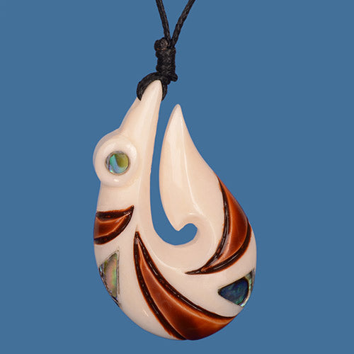 Bone Stylized Kiwi Pendant - BC089
