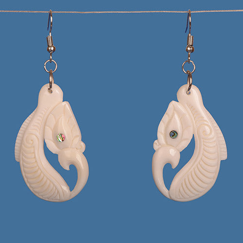 Bone Manaia Earrings - BE019