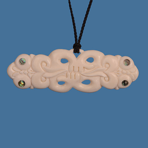 Bone Tiki Pendant Necklace