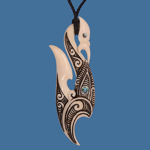 Moko Manaia Hook Pendant Necklace - BP032