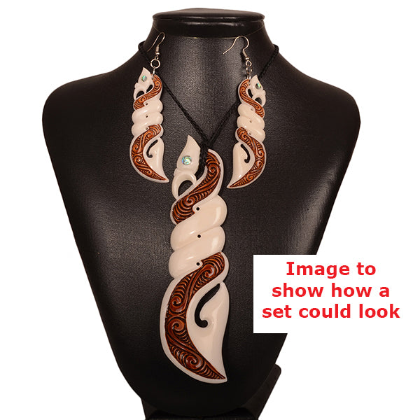Beautiful Extra Large Bone Pendant on an adjustable braided cord. BPXL009