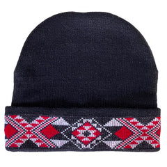 Beanie with Red Taniko - CBT001