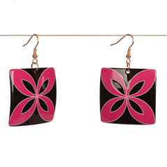 Pink Island Design Earrings - E012