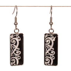 Black Kowhaiwhai  Earring - E017