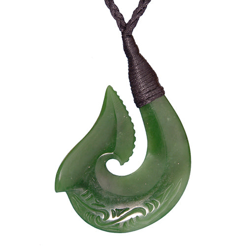 Bound Greenstone  Hook Pendant