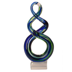 Glass Large Double Twist Ornament - HKG076