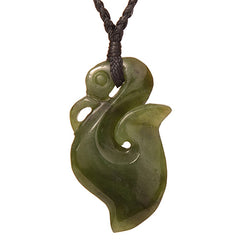 Jade Manaia Hook Pendant Necklace - JP198