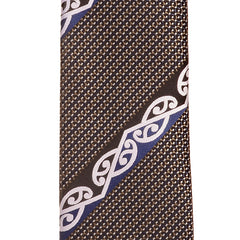 Grey Maori Necktie with Blue - NT008