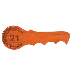 21st Key with Laser Etched Number Front View
