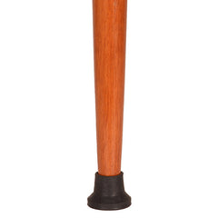 Wooden decorative staff with a carved top on a white background