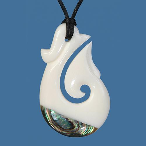 bone fish hook nz New Zealand Maori Style Necklace a revered symbol of power and authority among the Maori people. Maori Bone Fish Hook Necklace