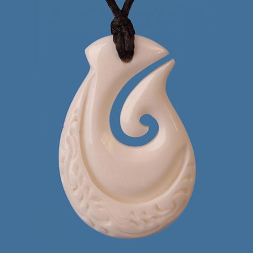 bone fish hook nz Small Maori Necklace ShopNZ Provided with adjustable cord Bone Fish Hook Pendant |