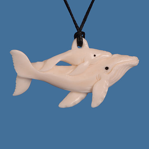 Humpback whale with calf pendant. BP022