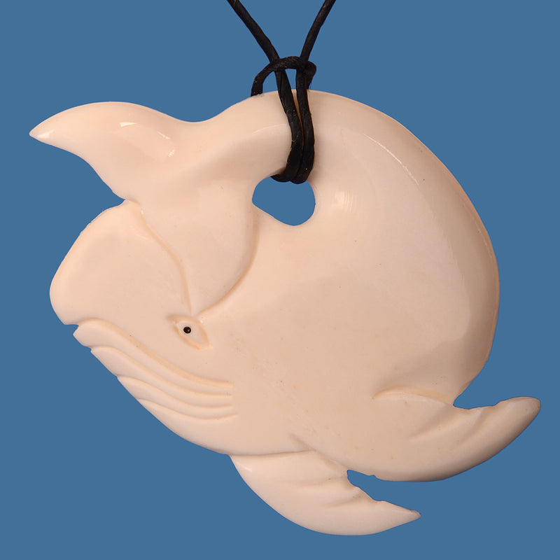 BPM005 Bone Whale Pendant