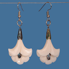 Bone flower earrings FBE028