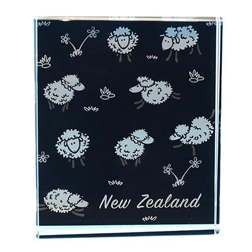 NZ Sheep Glass Paperweight