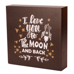 Love You to. the moon and back. Canvas Block