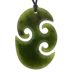 Jade Oval Koru Pendant