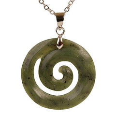 Jade Closed Koru Pendant