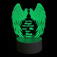 Guardian Angel Night Light - Green light