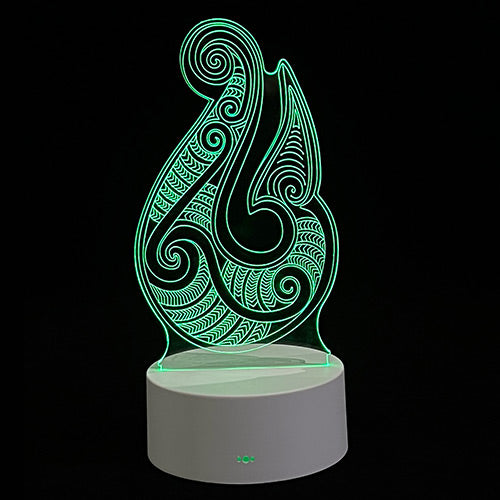 Fish Hook Design LED Night Light. Green lights on. LNL016
