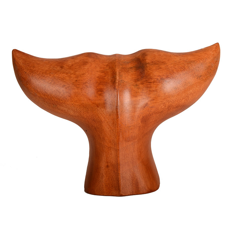 Carved wooden whale tail. WA025